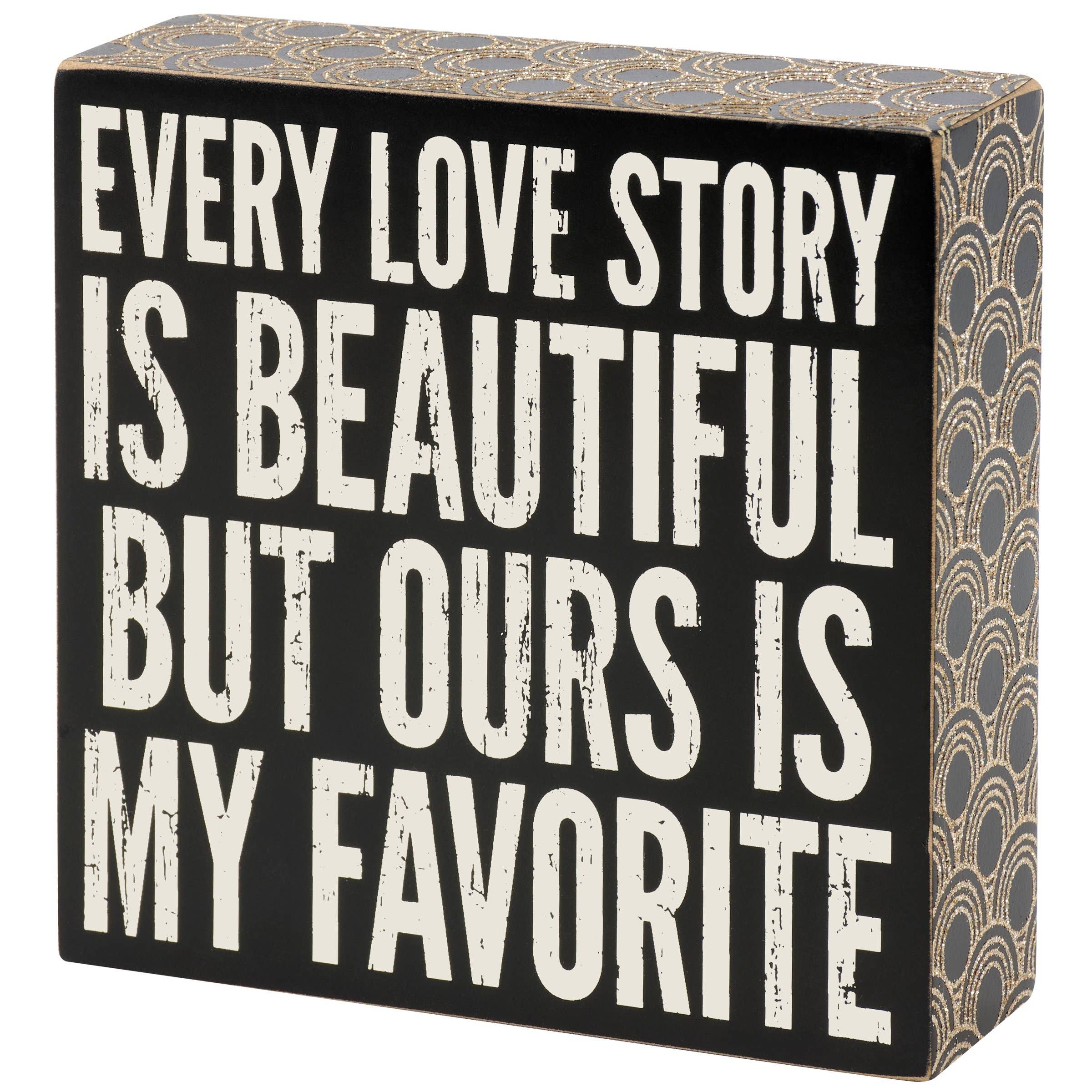 Love Story Box Sign
