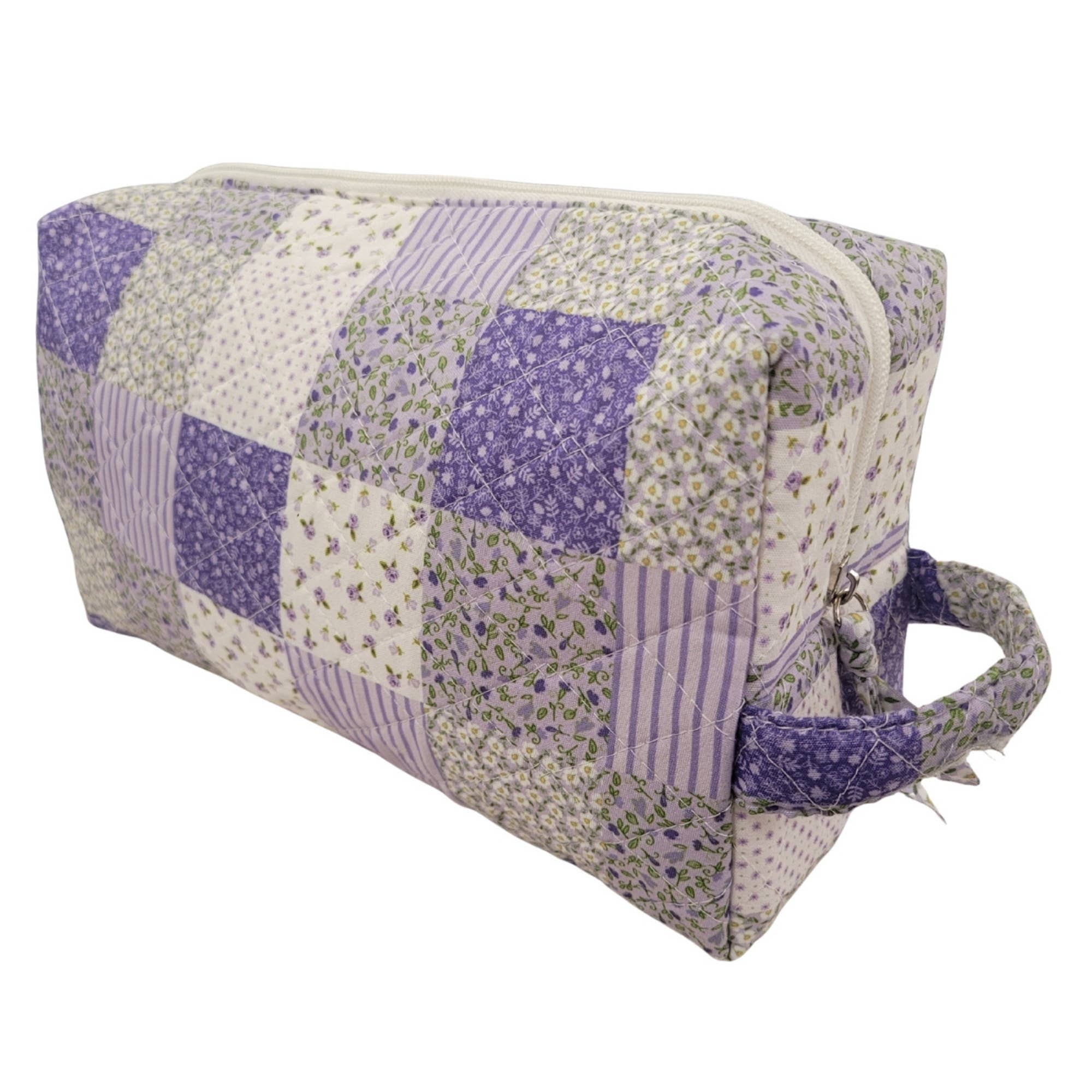 "Violet Dreams" Designer Quilted Vanity and Travel Bag