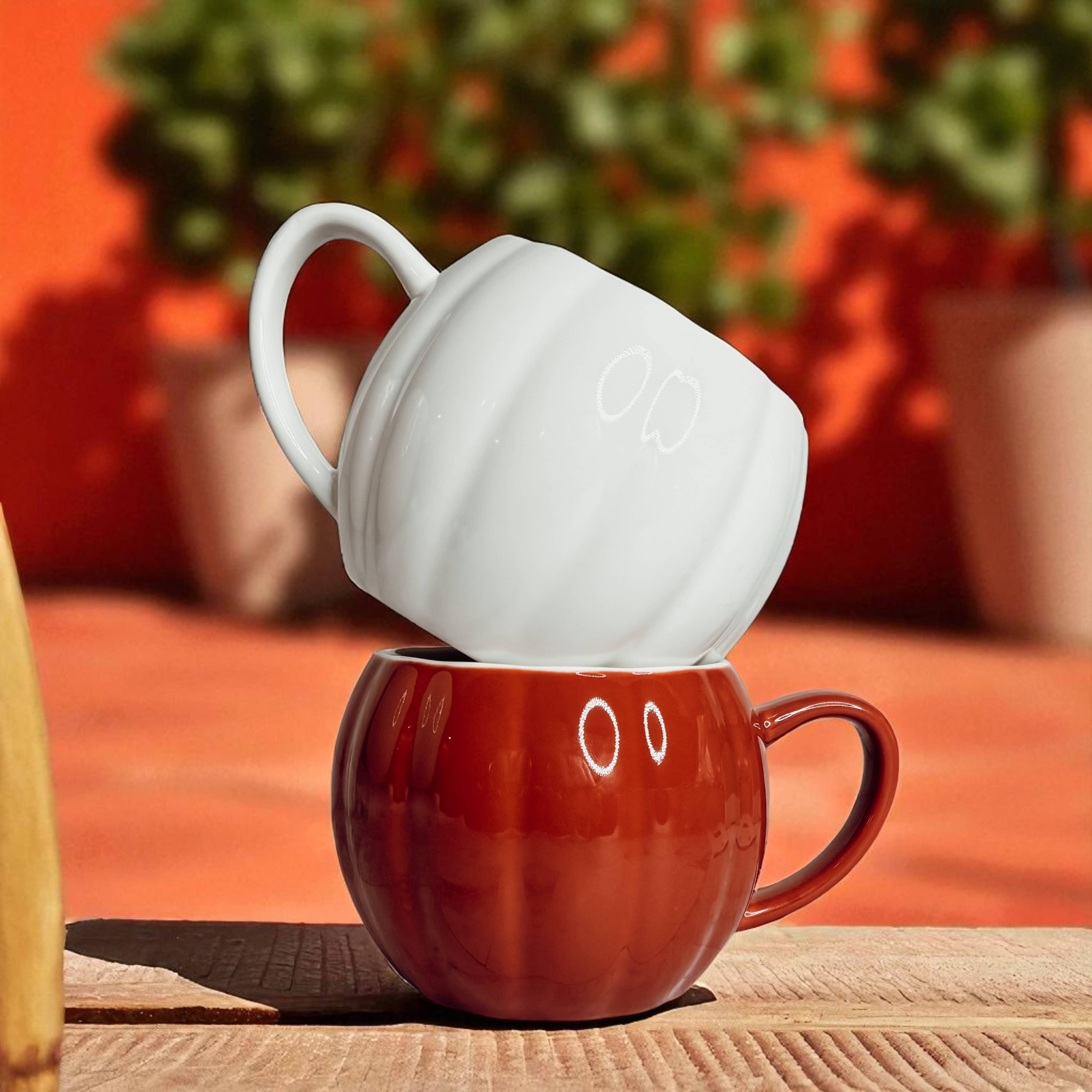 Orange Pumpkin Coffee Mug - Neutral Fall Decor & Gifts 17oz