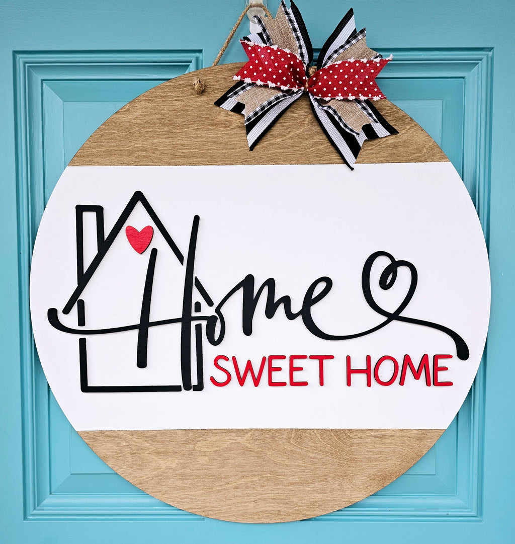 DIY Home Sweet Home House Door Hanger