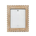 Wood scallop photo frame for 8x10 pic, natural - 17058