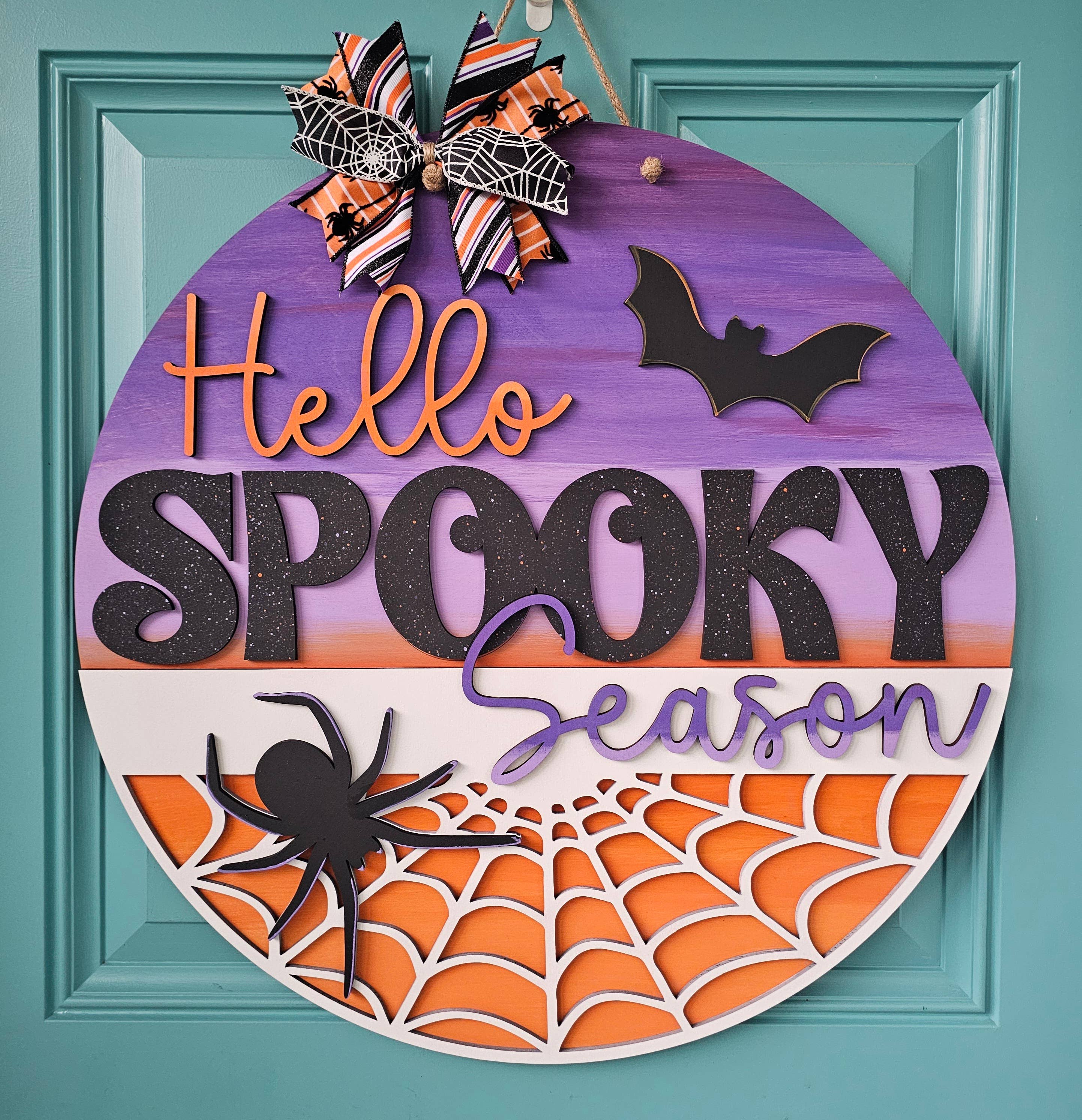 DIY Hello Spooky Season Door Hanger
