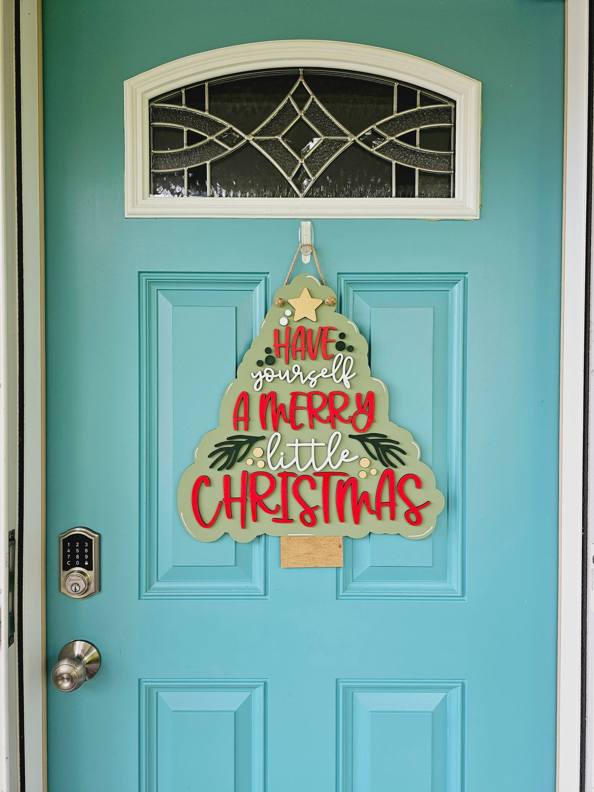 DIY Have Yourself a Merry Little Christmas Door Hanger
