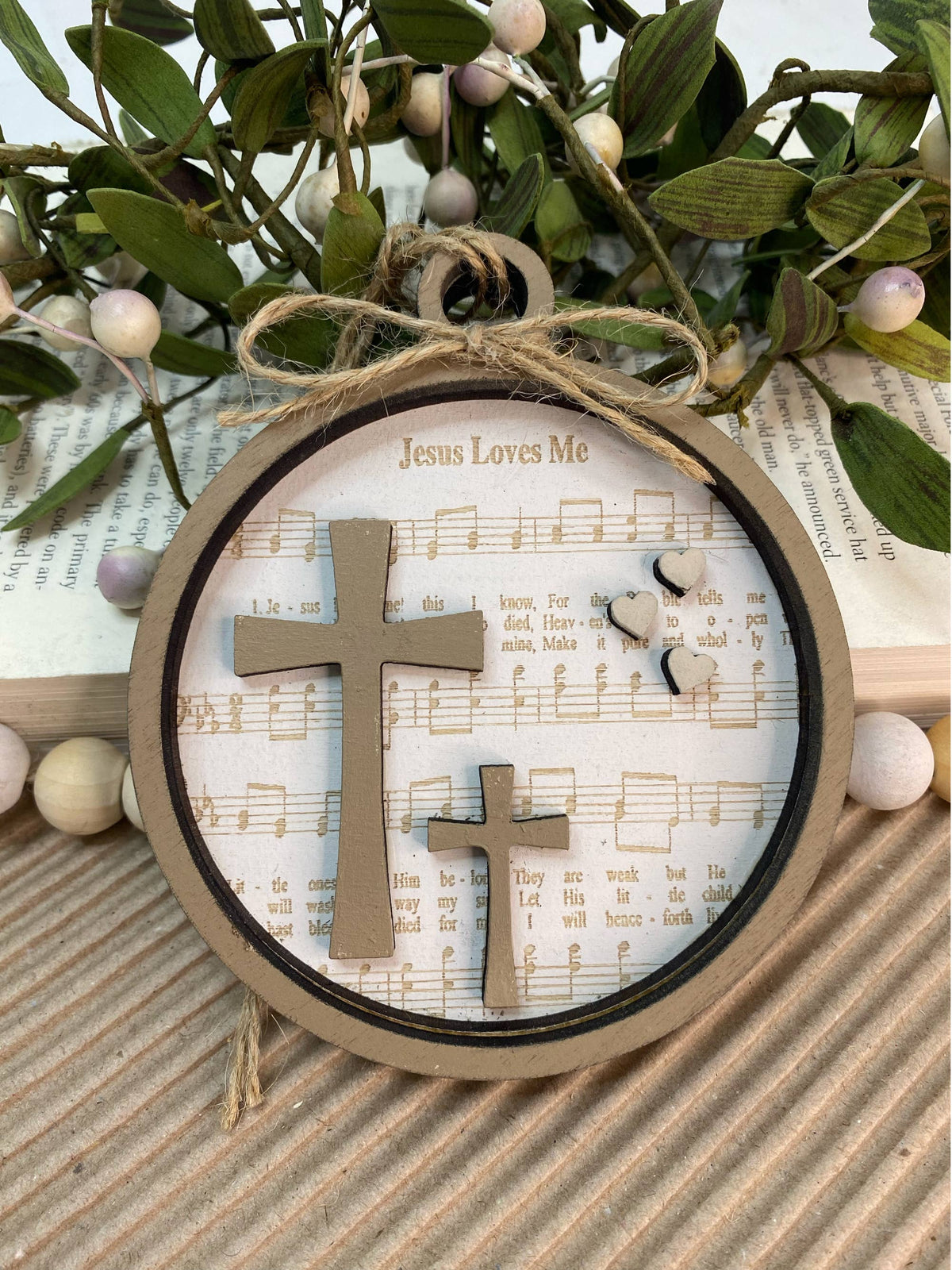 Jesus Loves Me Ornament or Gift Tag