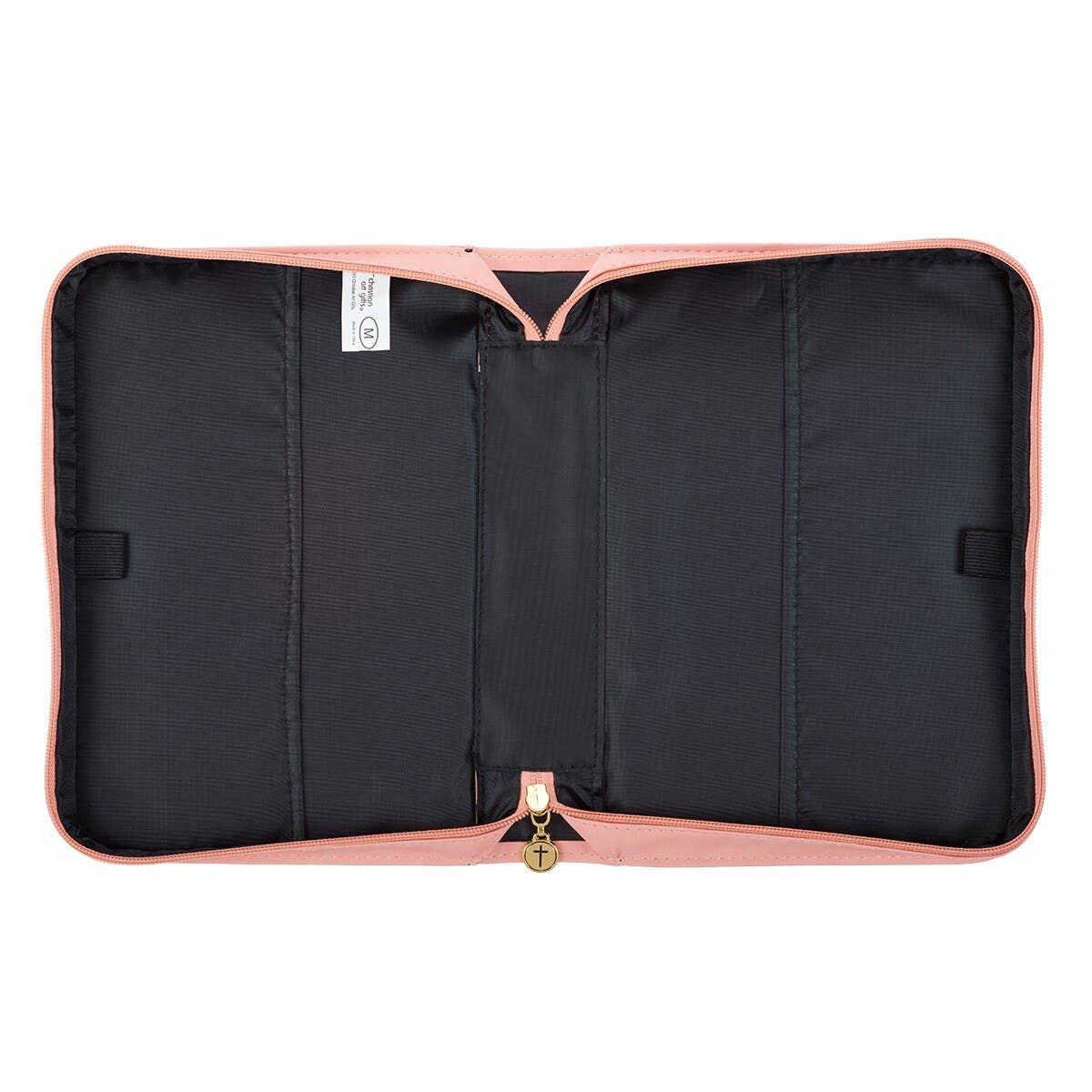 He Works All Things for Good Floral Faux Leather Bible Cover