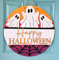 DIY Happy Halloween Ombre Ghost Door Hanger