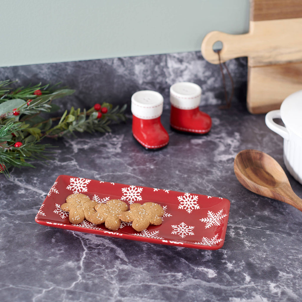 Rectangular Snowflake Platter