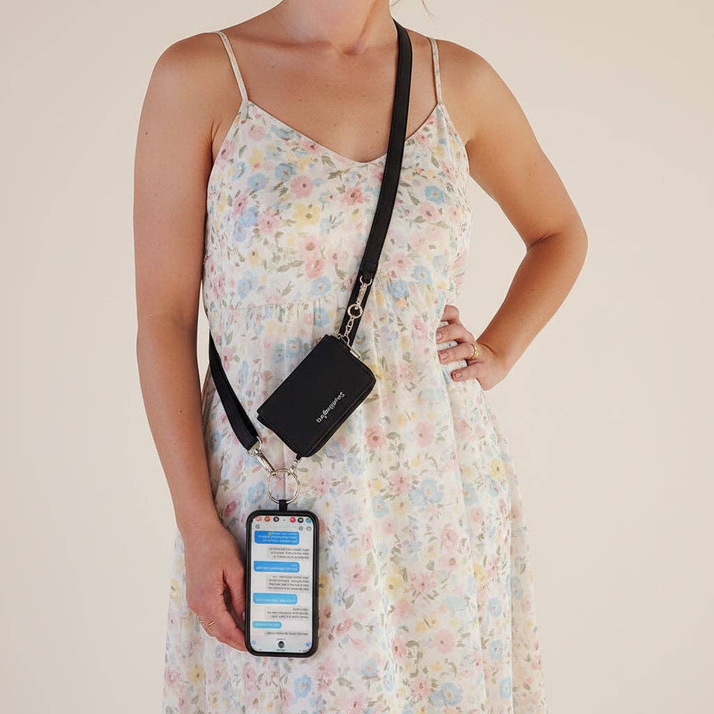 Clip & Go Strap w/Pouch Brushed Vegan Leather