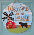DIY Welcome to our Farm Door Hanger