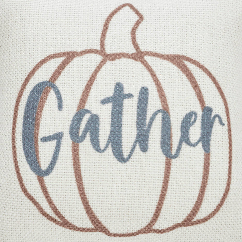 Farmhouse Fall Harvest Pumpkin Accent Throw Pillow 6x6