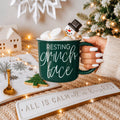 Grinch Face Mugs, Sarcastic Christmas Cup Holiday Humor Gift