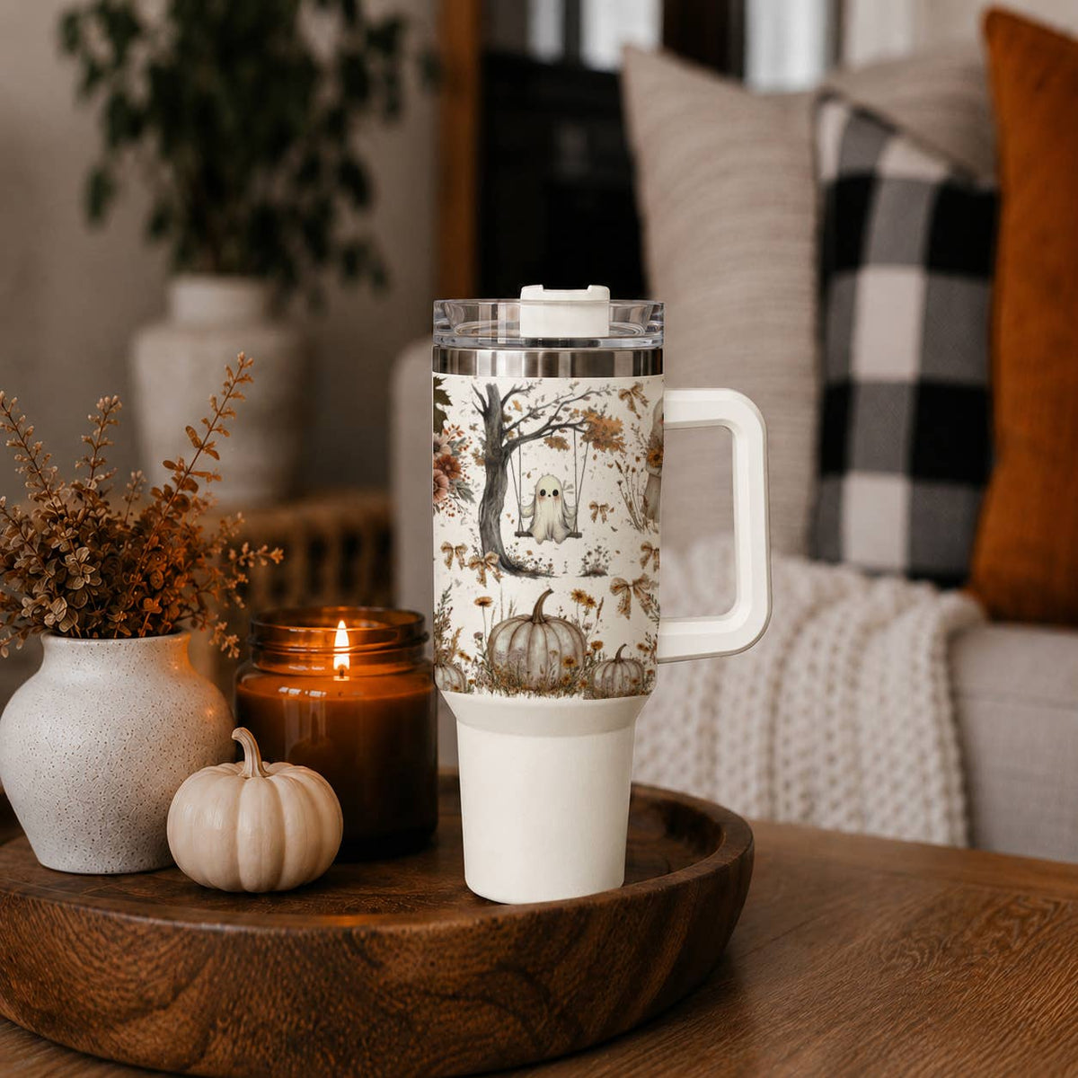 Fall Bohemian Floral Gifts & Drinkware 40oz Autumn Tumbler