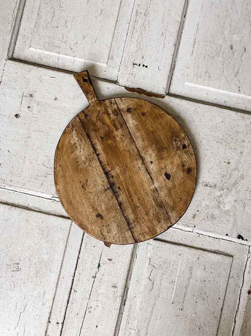 Round Wood Cutting Board, Handmade - 6.5