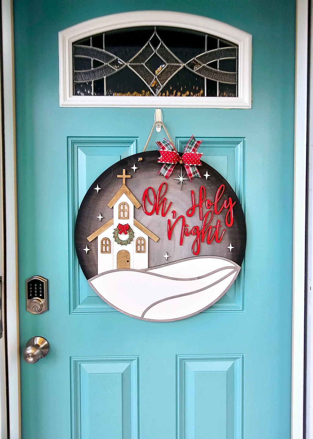 DIY Oh Holy Night Door Hanger