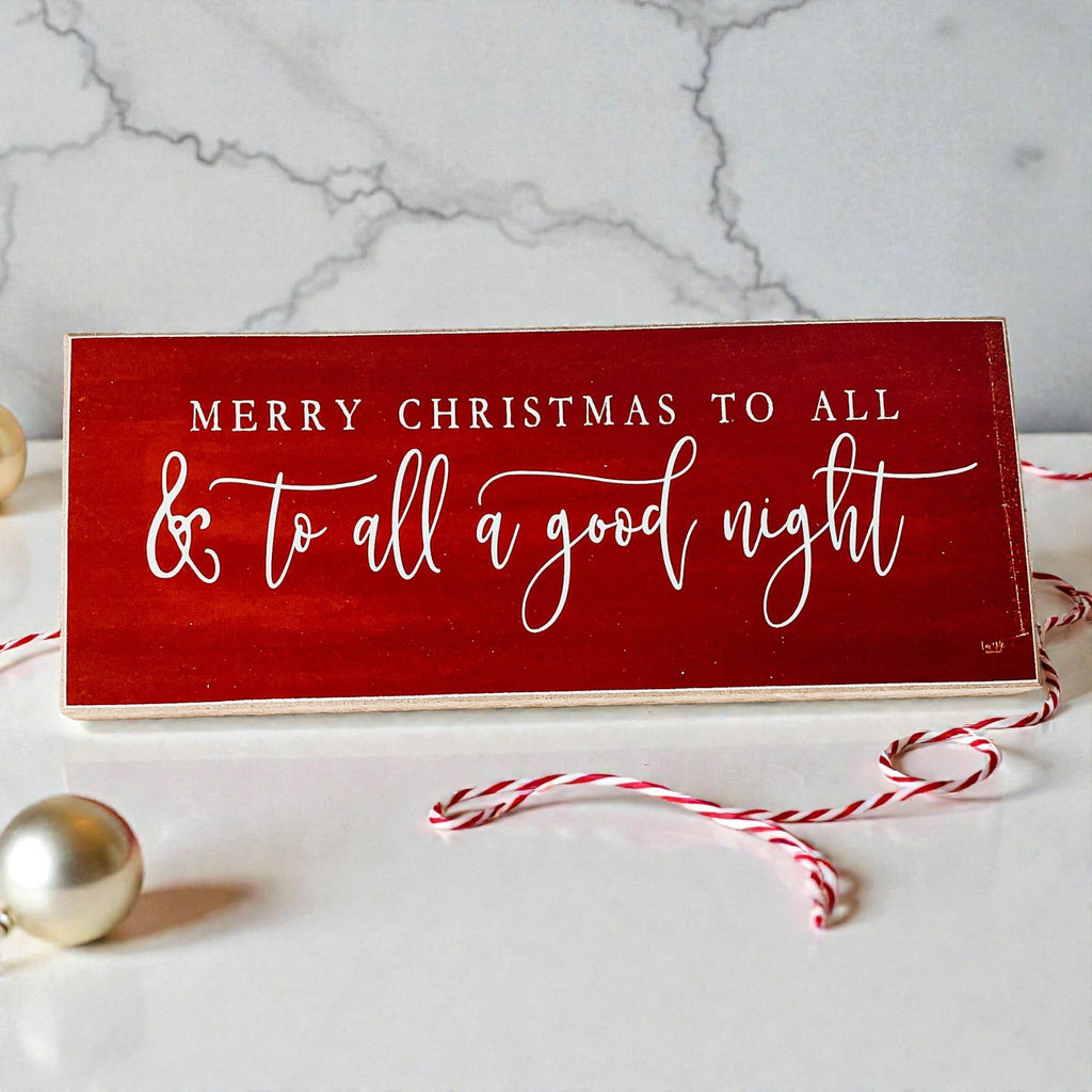 Christmas Sale, Red Wood Signs, IMPERFECT All a Good Night
