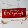 Christmas Sale, Red Wood Signs, IMPERFECT All a Good Night