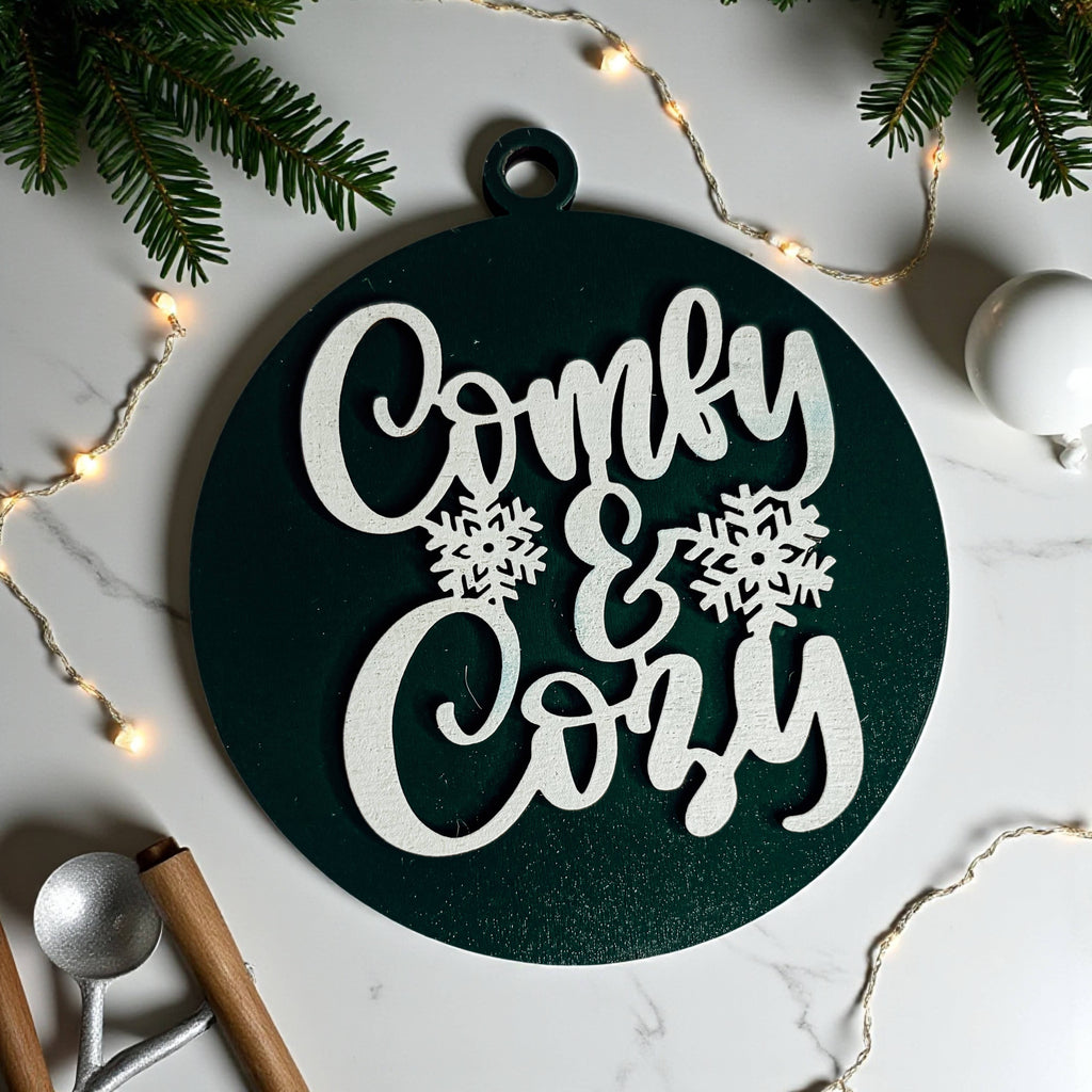 Hanging Christmas Decor + Handmade Wooden Ornament Funny