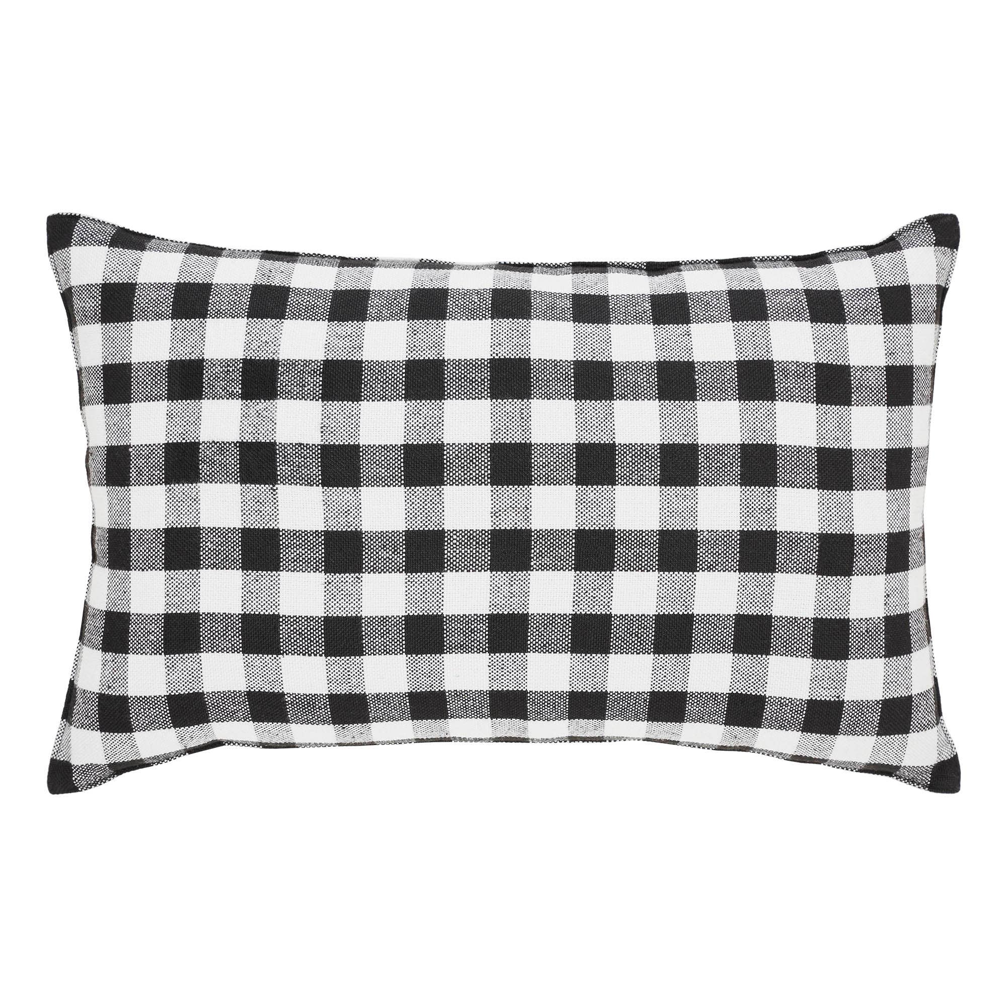Pumpkin Throw Pillow 14x22 Annie Black Check Be Thankful