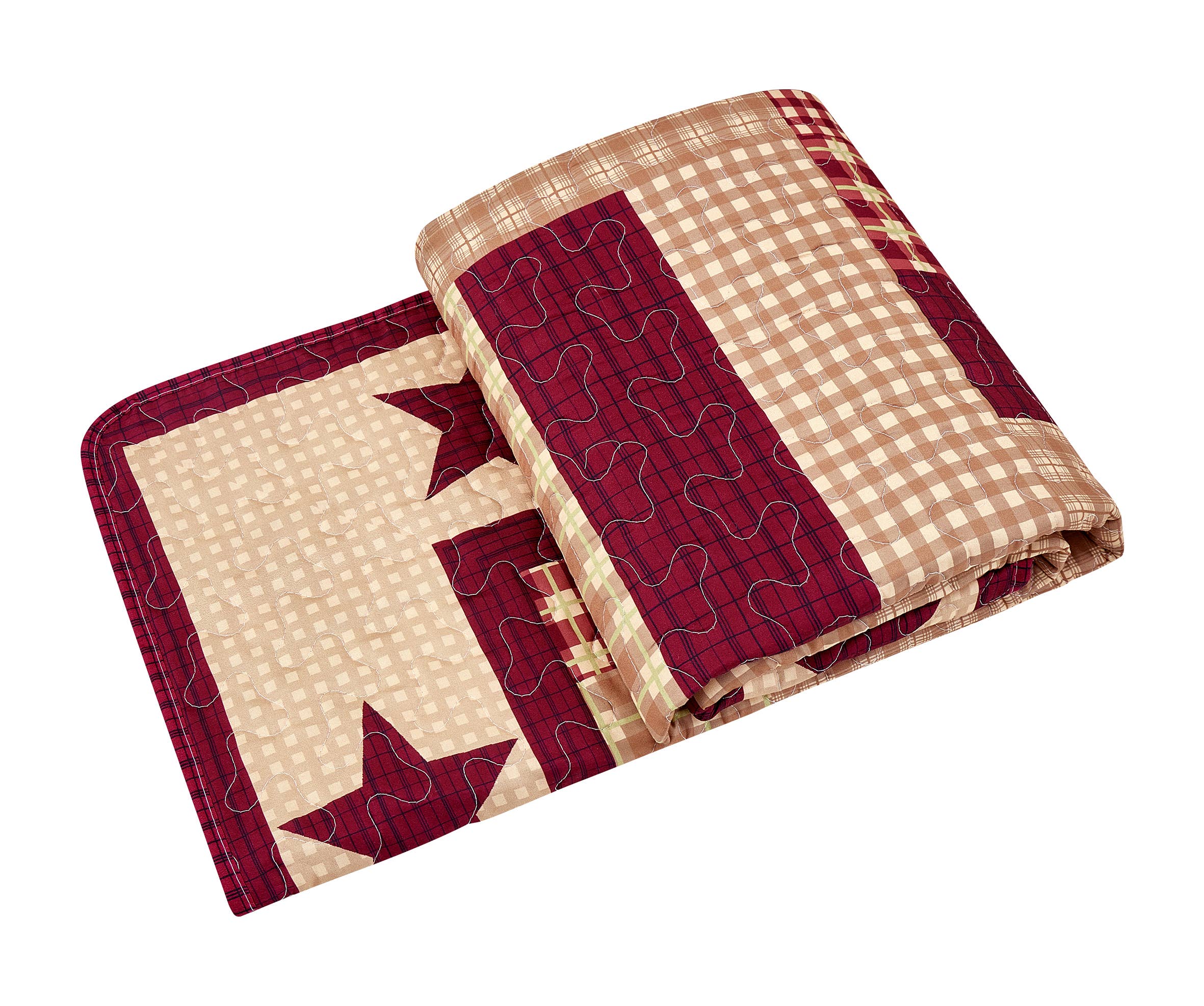 Homestead Red Star Quilted Throw