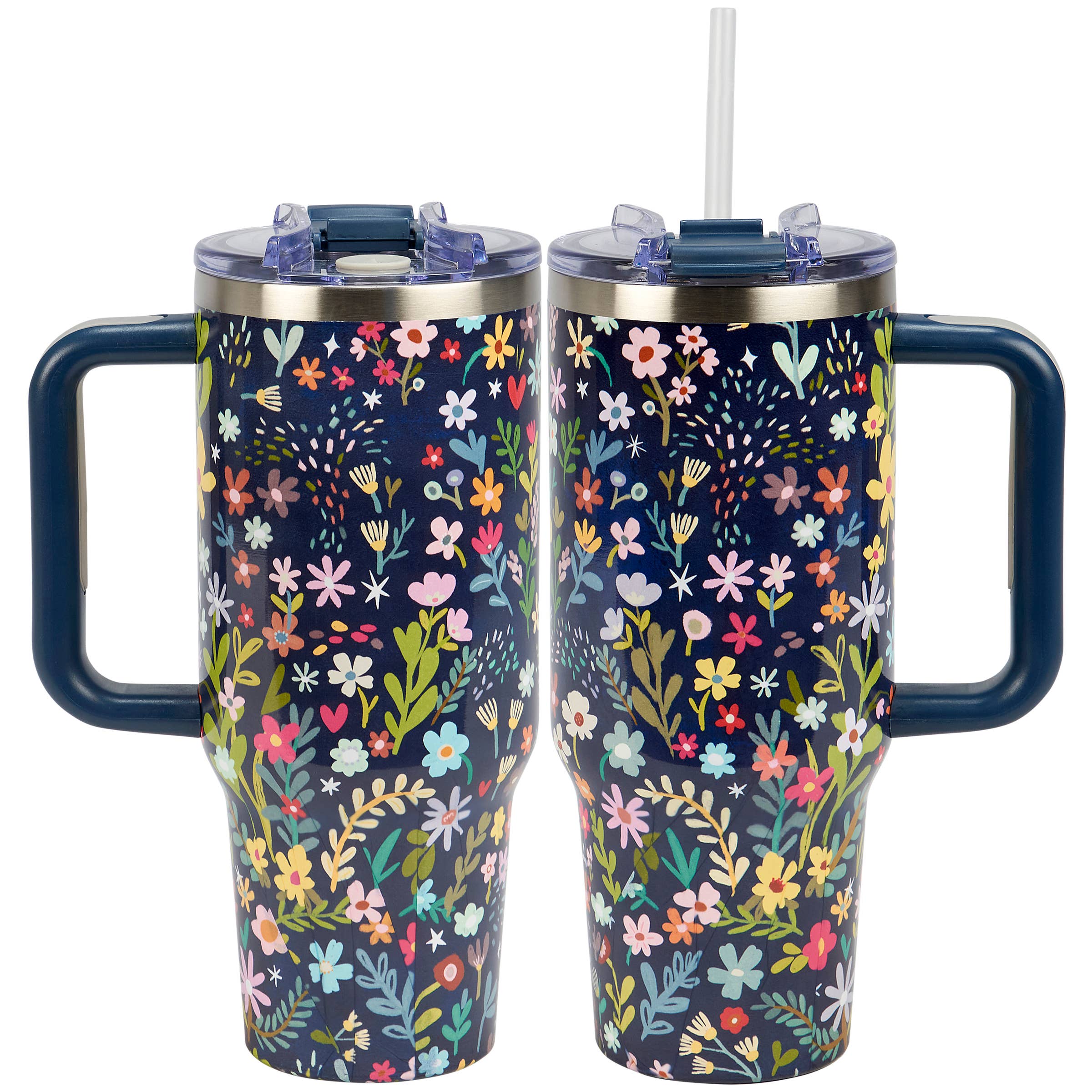 Dark Florals Travel Mug