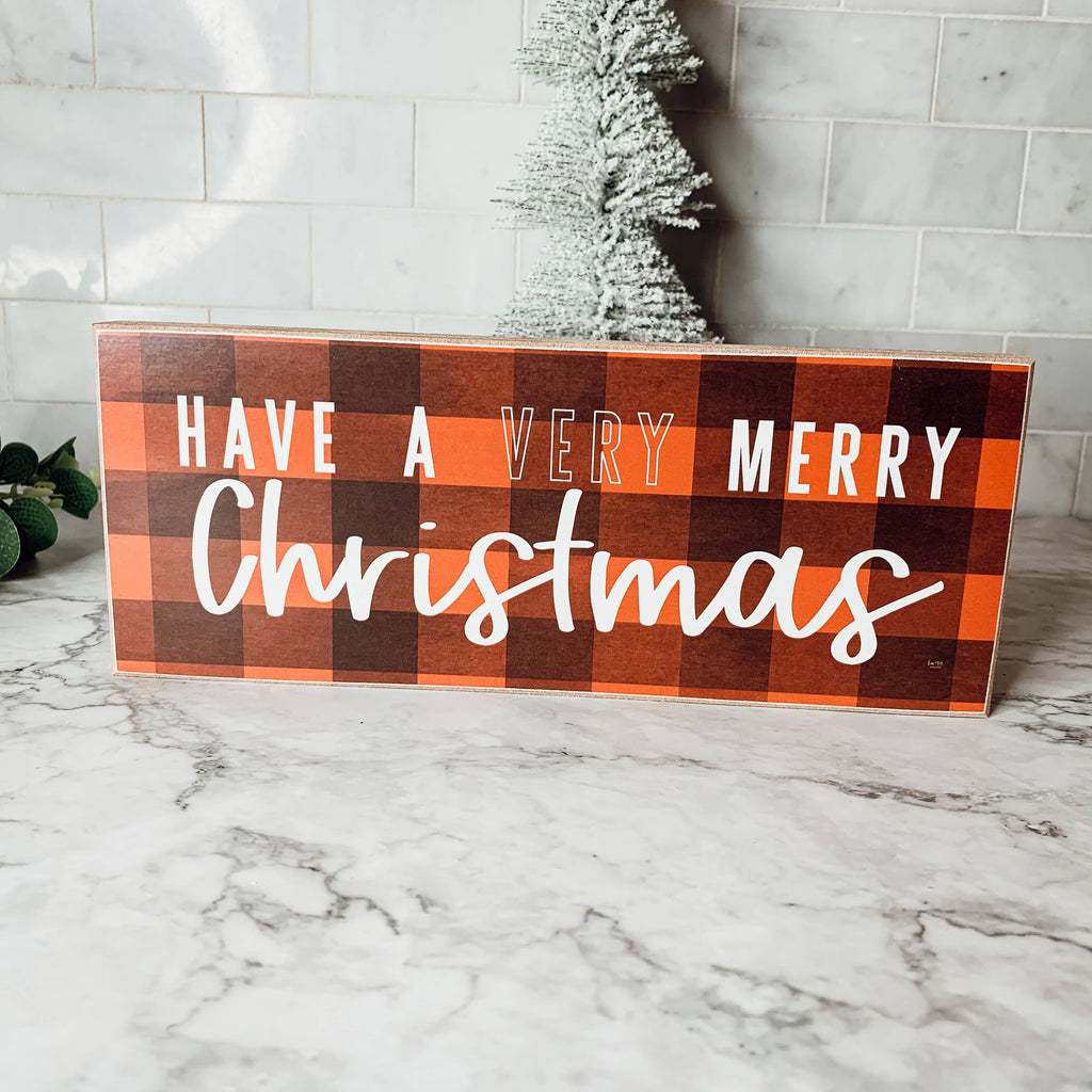 Merry Christmas to all & to all a Good Night Sign, Red Decor