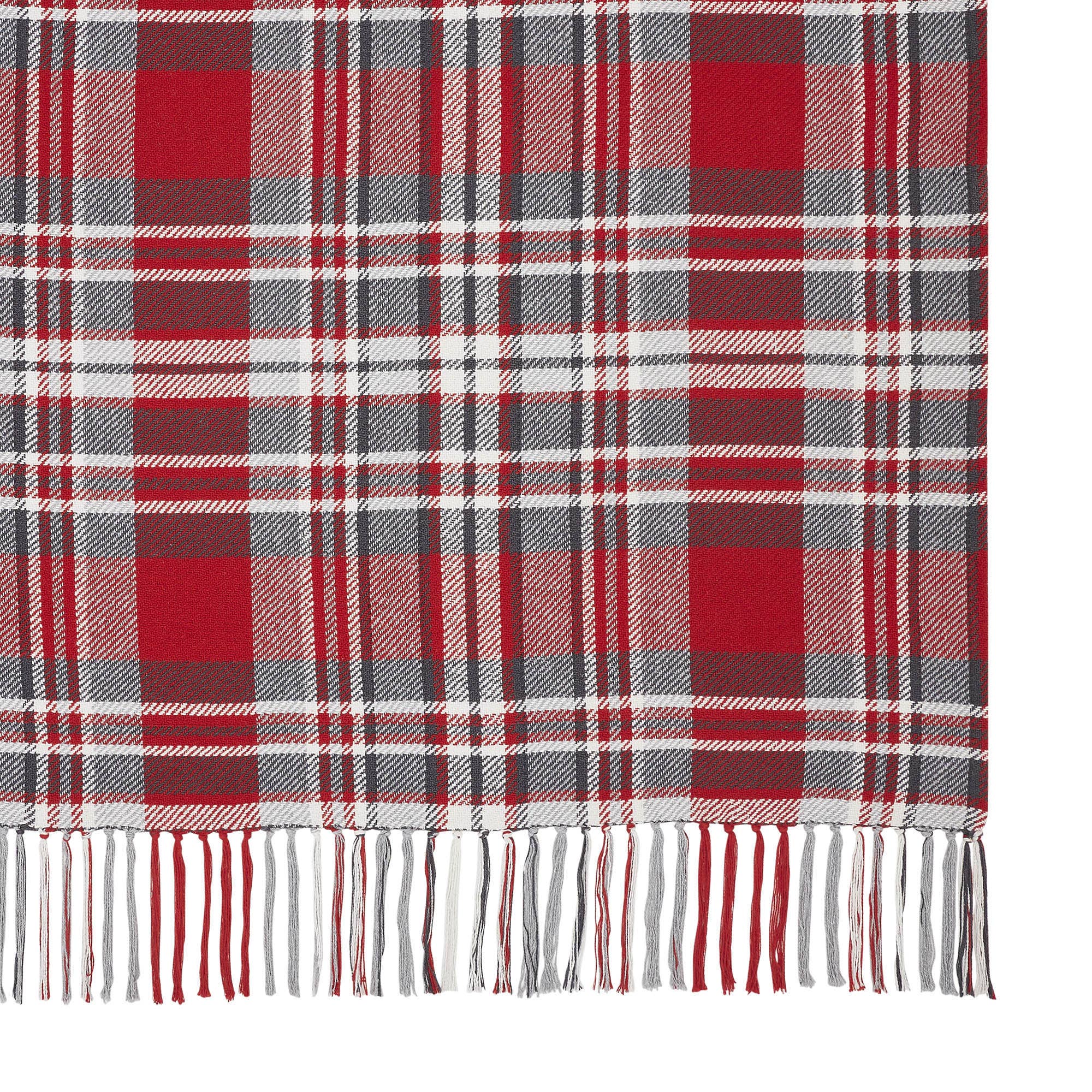 Gregor Red Plaid Woven Throw Blanket 50x60