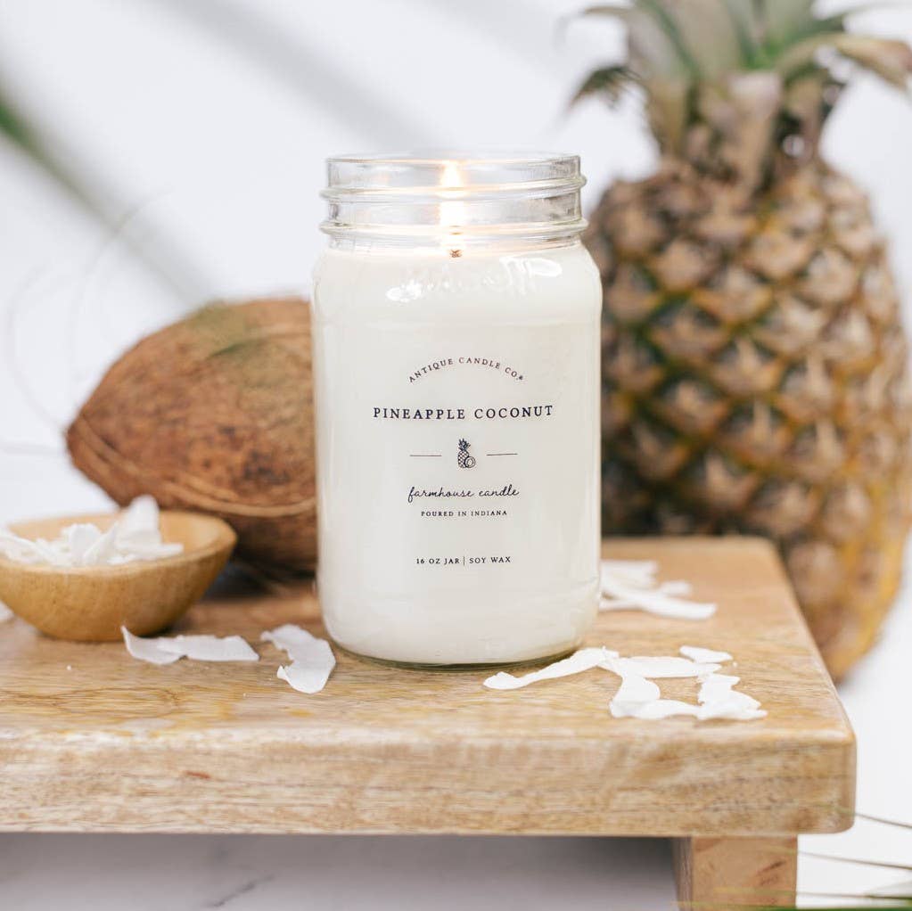 Pineapple Coconut - Soy Wax Mason Jar Candle