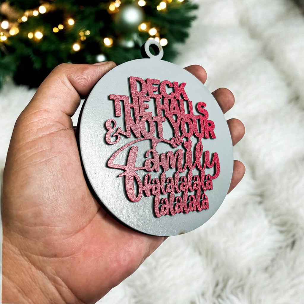 Hanging Christmas Decor + Handmade Wooden Ornament Funny
