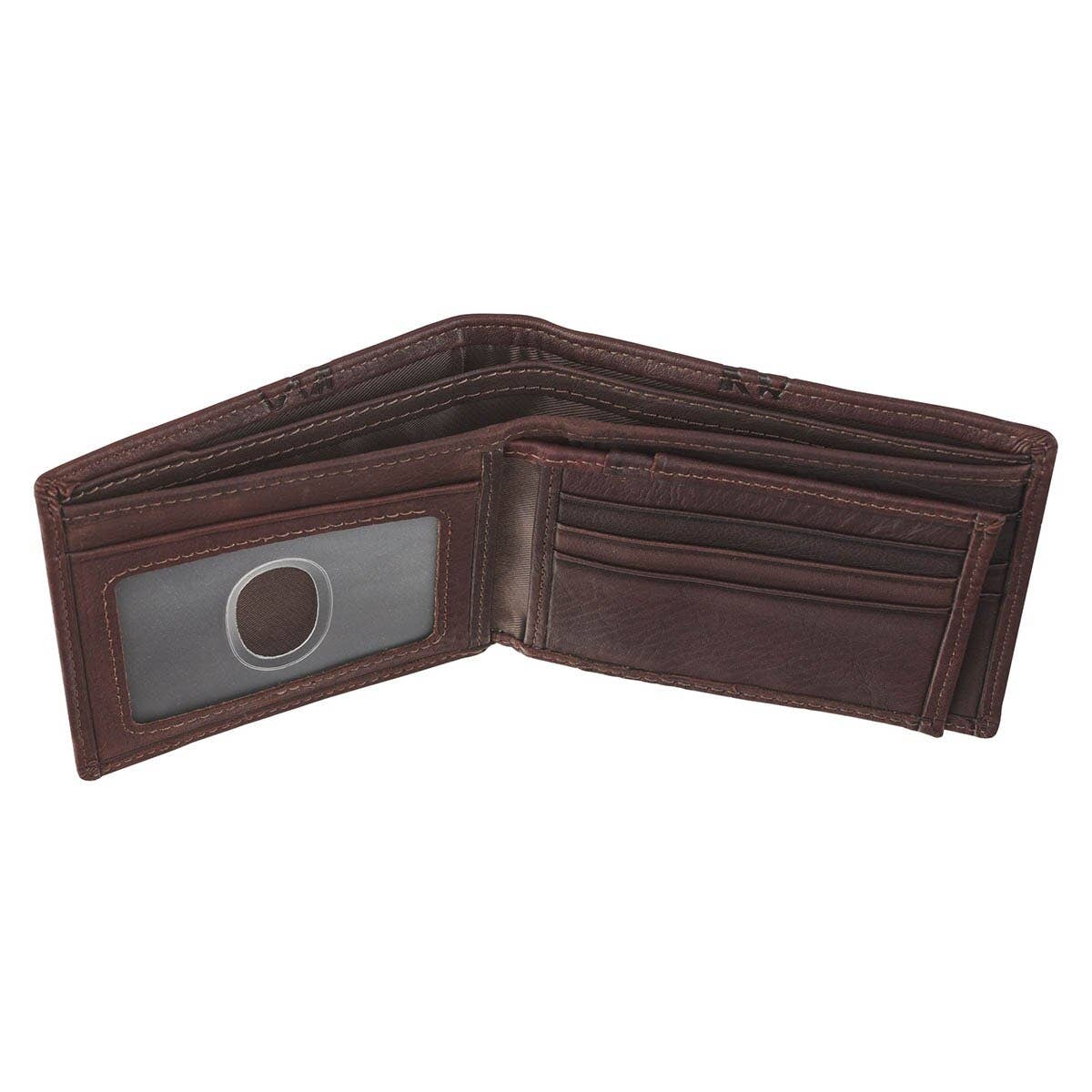 Wallet Leather Brown Crown of Thorns/Amazing Grace