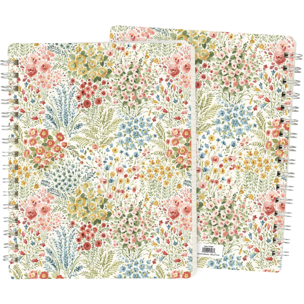 Mixed Floral Spiral Notebook