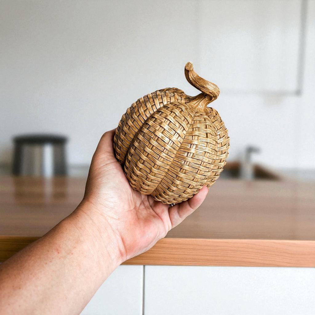 Neutral Fall Halloween Shelf Decor, Cute Pumpkin Home & Gift