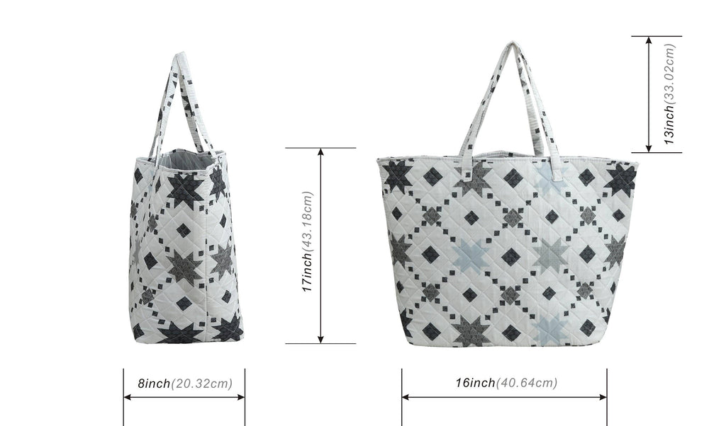 "Midnight Star" Designer Quilted Tote Bag