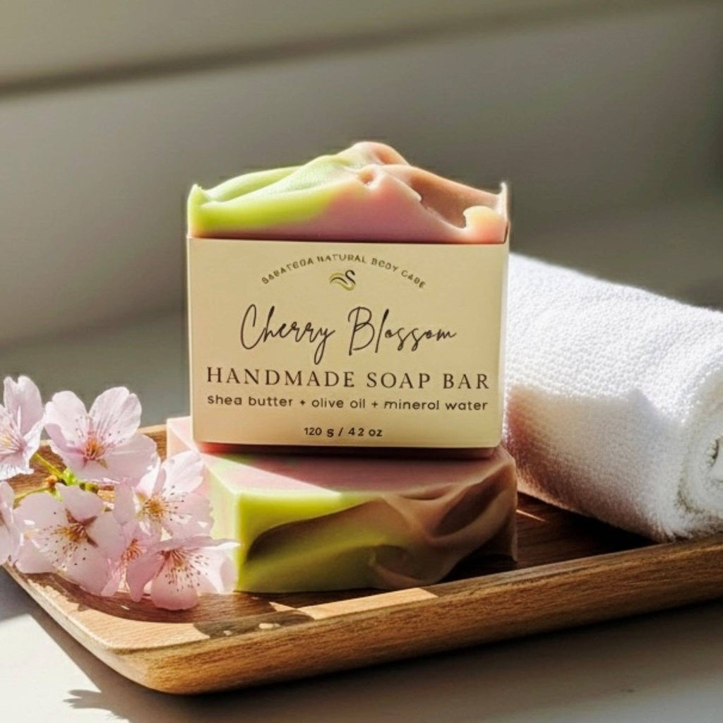 Cherry Blossom Handmade Soap Bar VEGAN COLD PROCESS
