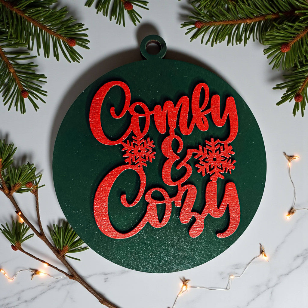 Hanging Christmas Decor + Handmade Wooden Ornament Funny