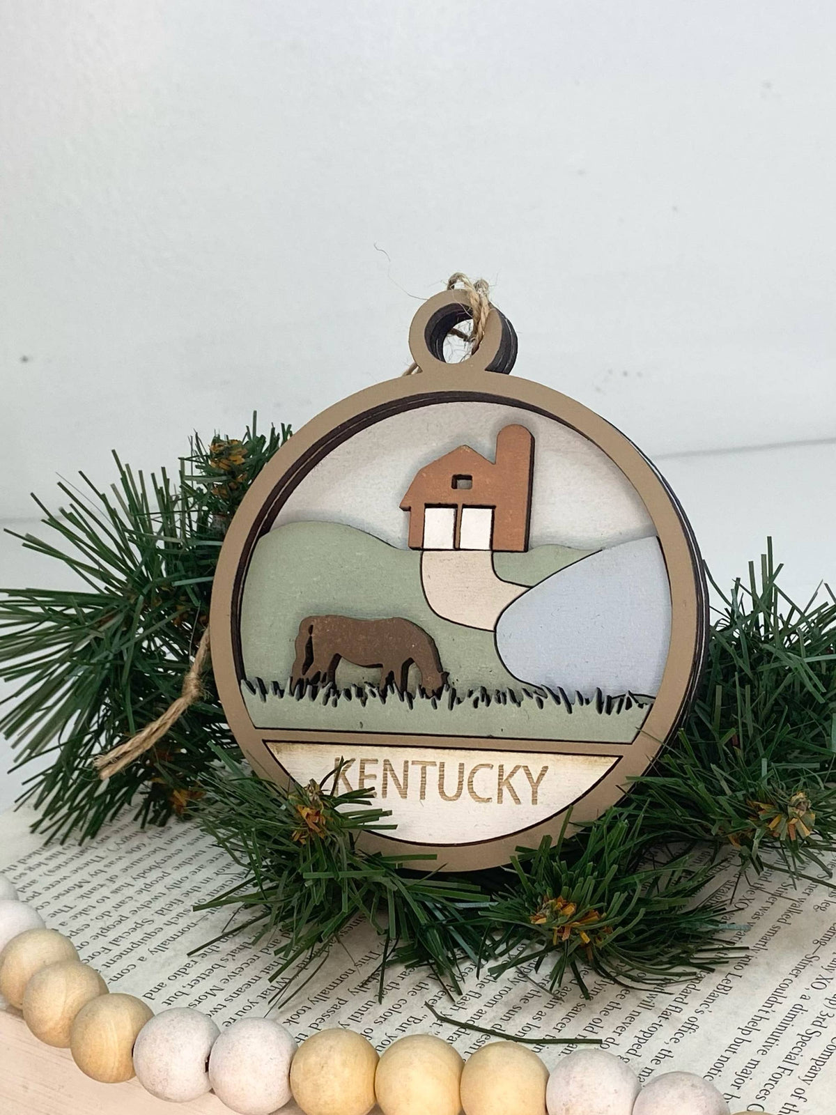 Kentucky State Ornament or Gift Tag