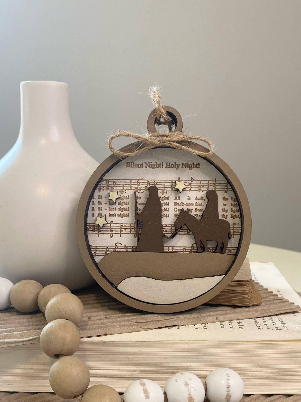 Silent Night Holy Night Ornament or Gift Tag