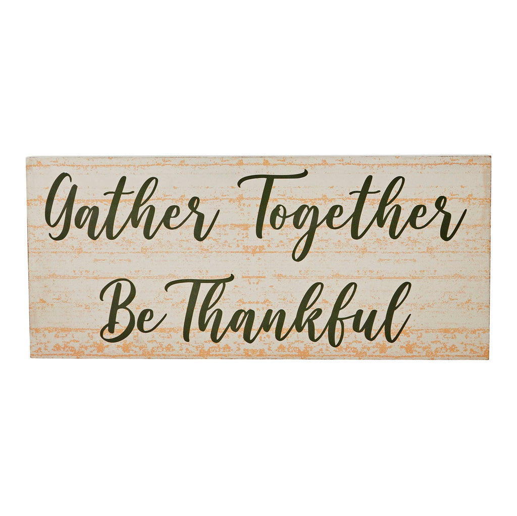 Gather Together MDF Tabletop Sign, 16" Fall Decor