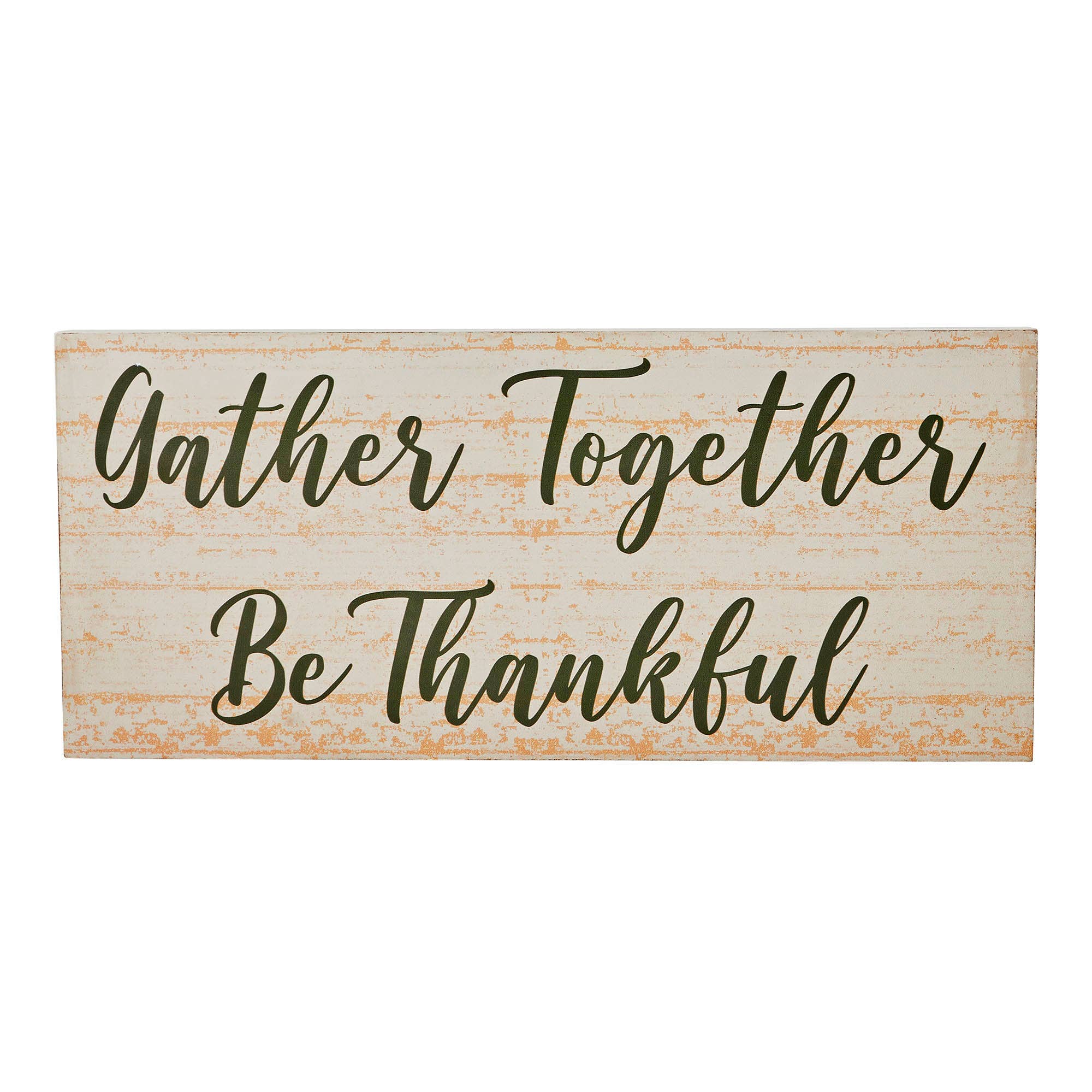 Gather Together MDF Tabletop Sign, 16" Fall Decor