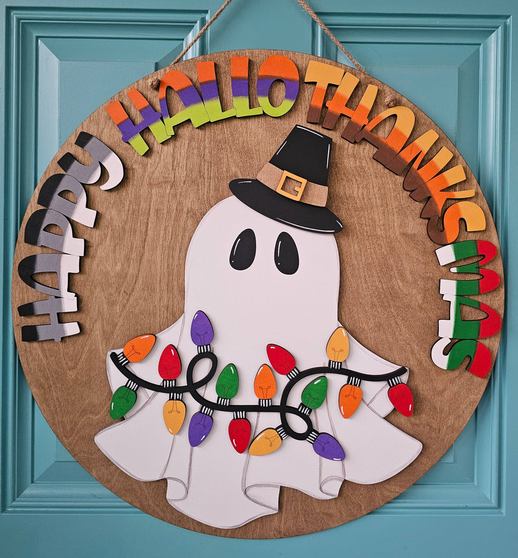 DIY Happy Hallothanksmas Door Hanger