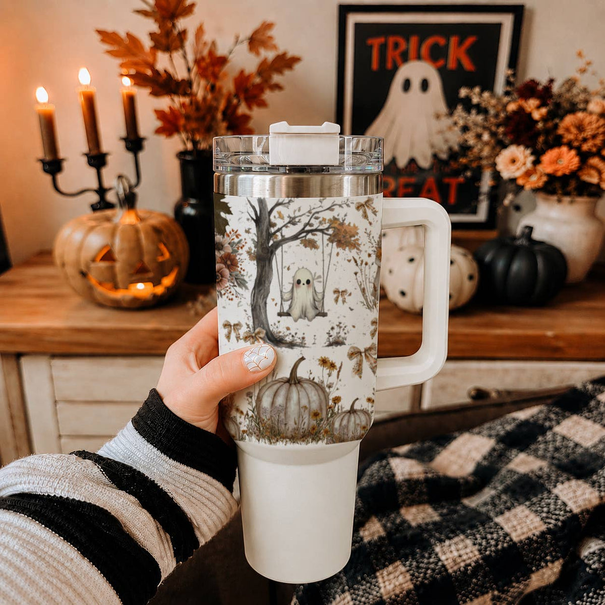 Fall Bohemian Floral Gifts & Drinkware 40oz Autumn Tumbler
