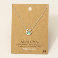 Wave Coin Pendant Necklace