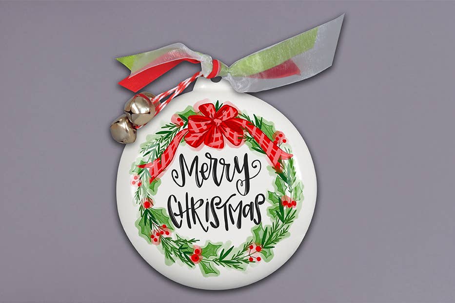 MERRY WREATH ORN