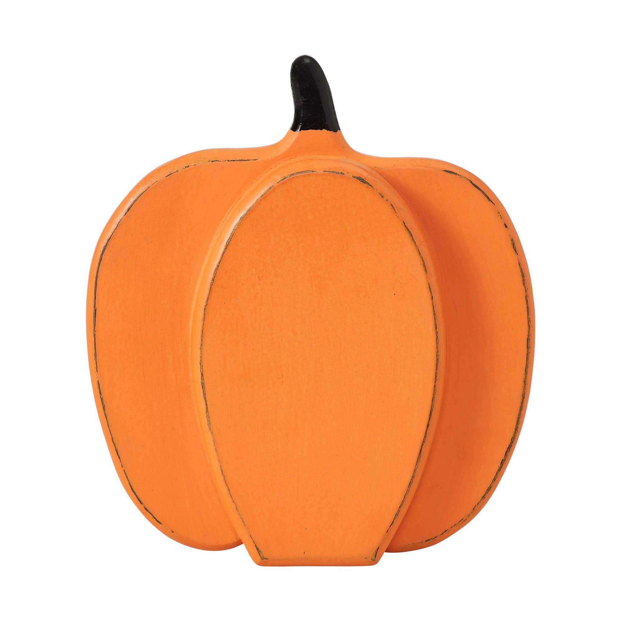 Orange Wood Pumpkin 9" Rustic Farmhouse Fall Decor