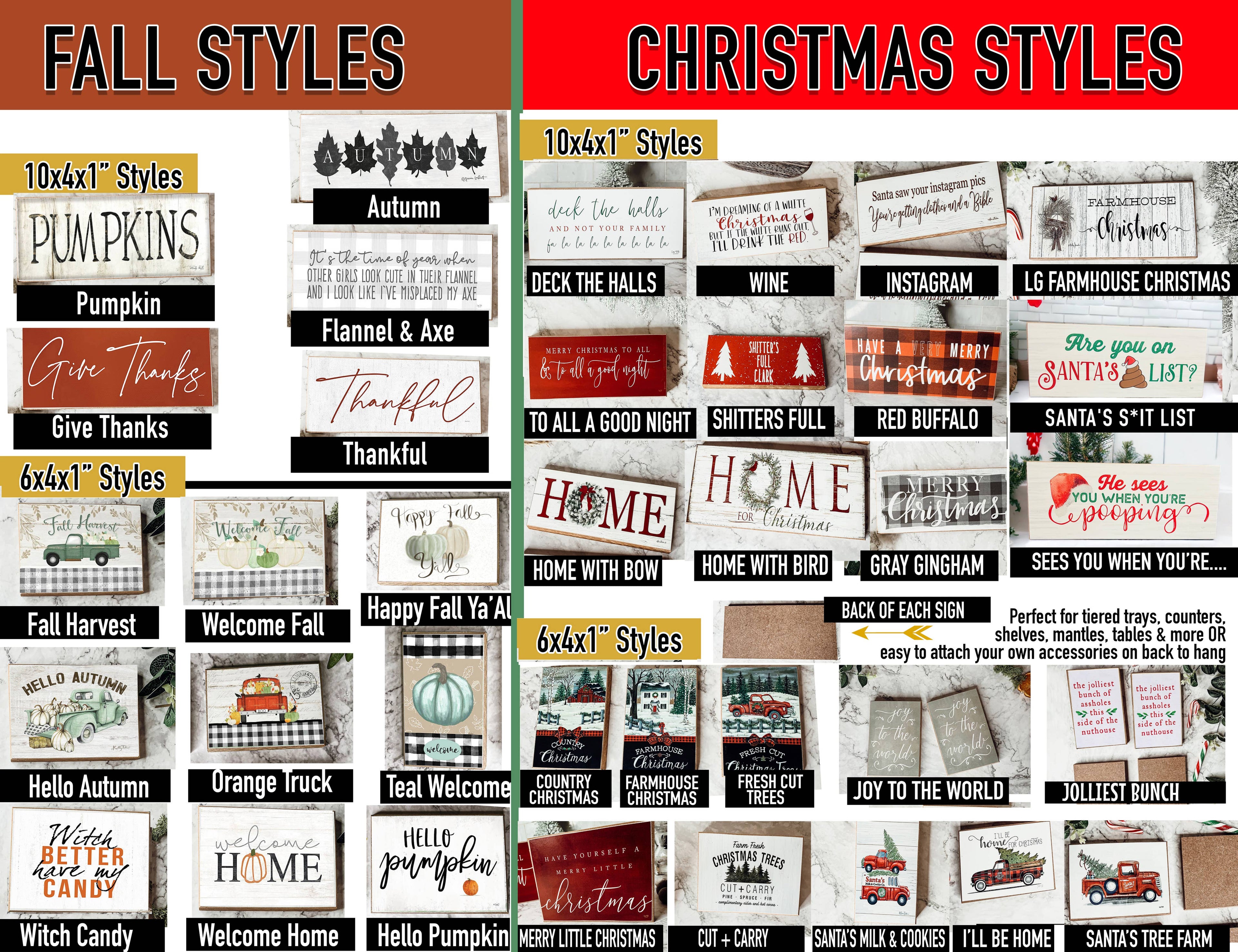 Merry Christmas to all & to all a Good Night Sign, Red Decor