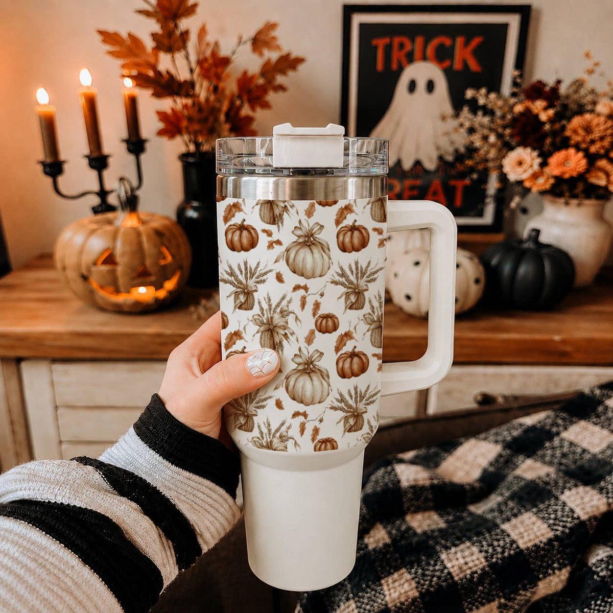 Fall Bohemian Floral Gifts & Drinkware 40oz Autumn Tumbler