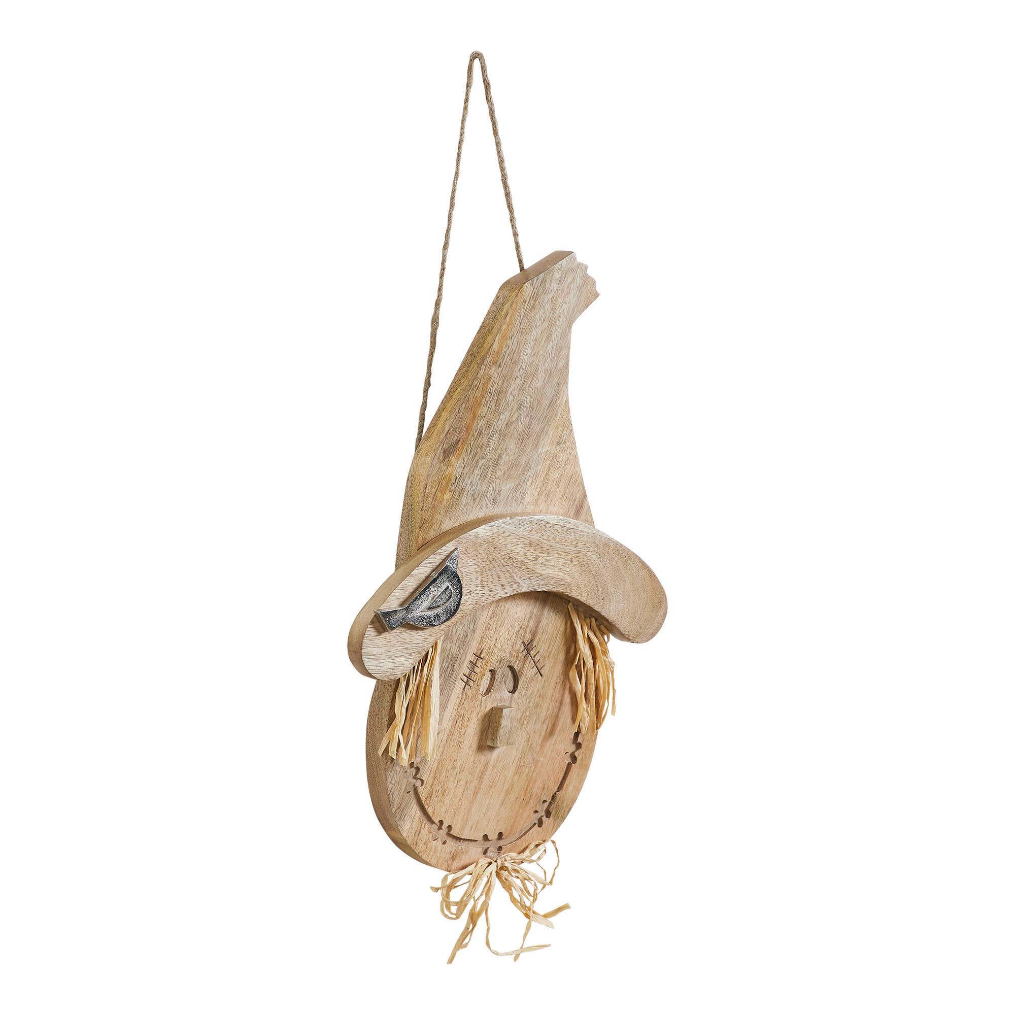 Scarecrow Wood Wall Art, 18" Fall Rustic Farmhouse Decor