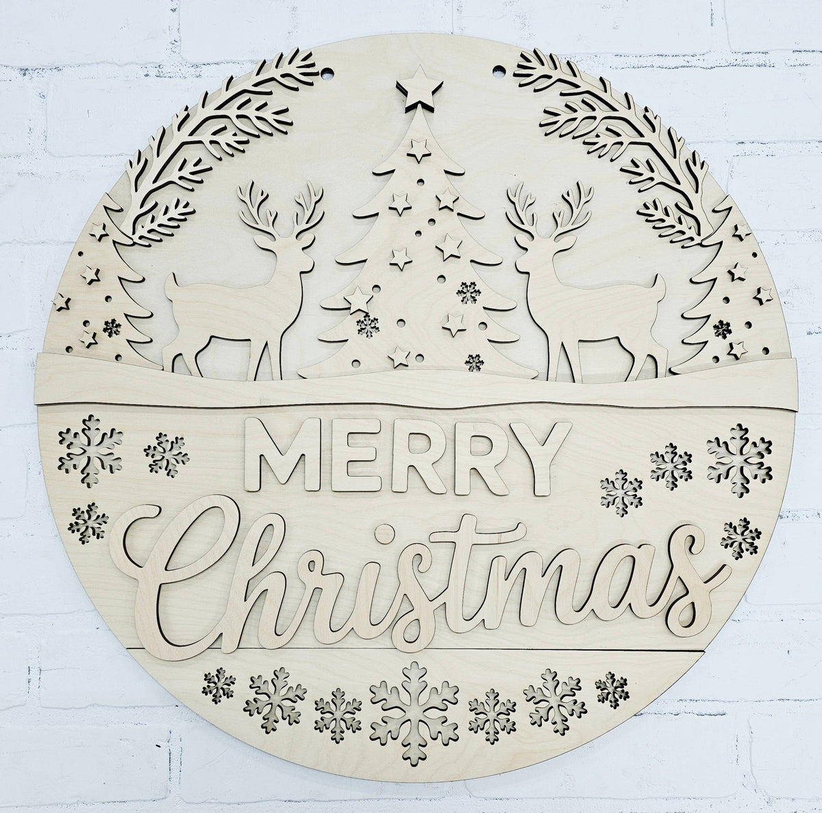 DIY Reindeer Christmas Wonderland Door Hanger