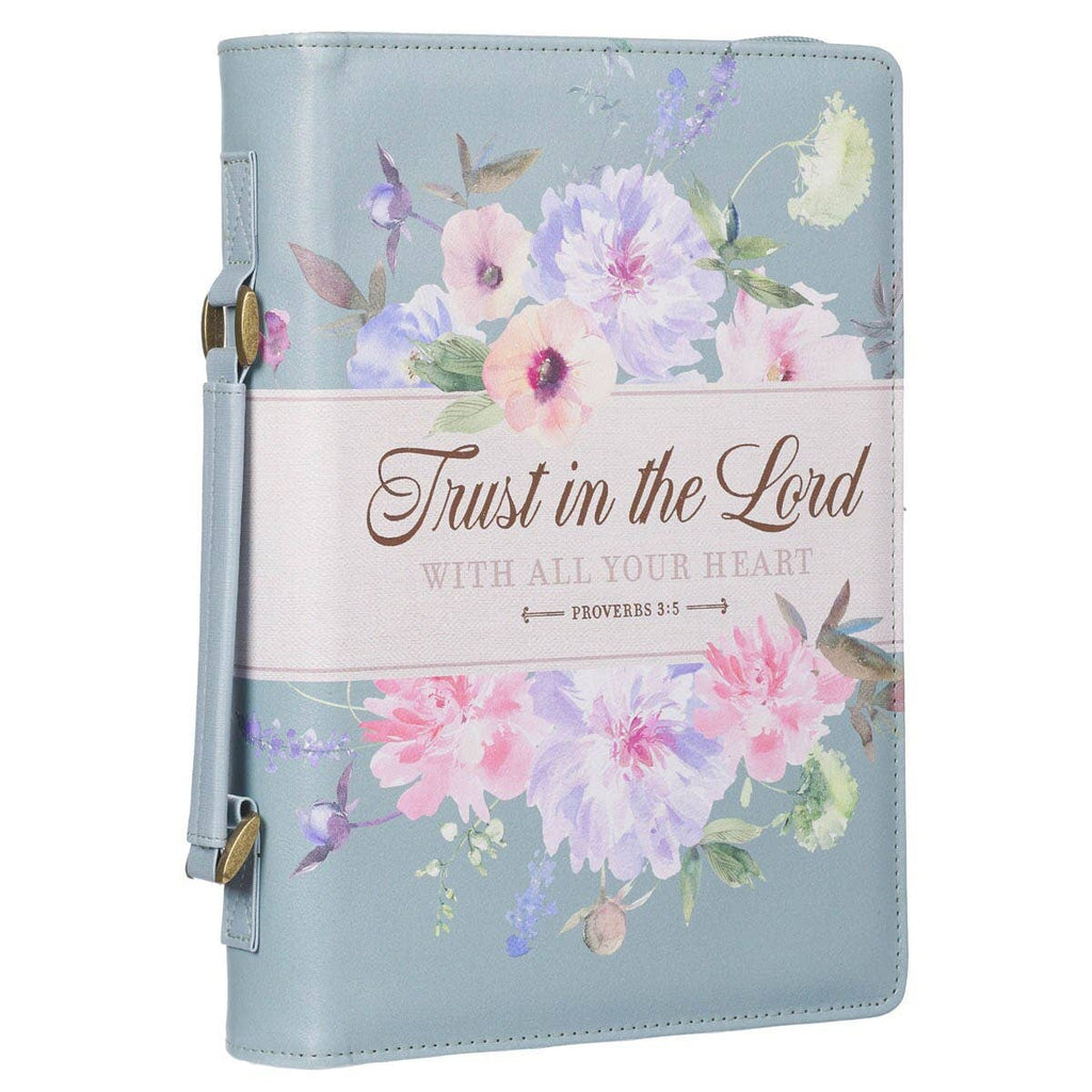 Bible Cover Fashion Teal Trust Prov. 3:5