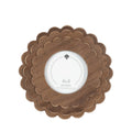 17035 - 8x8 wood scallop photo frame (ROUND) for 4x4 pic