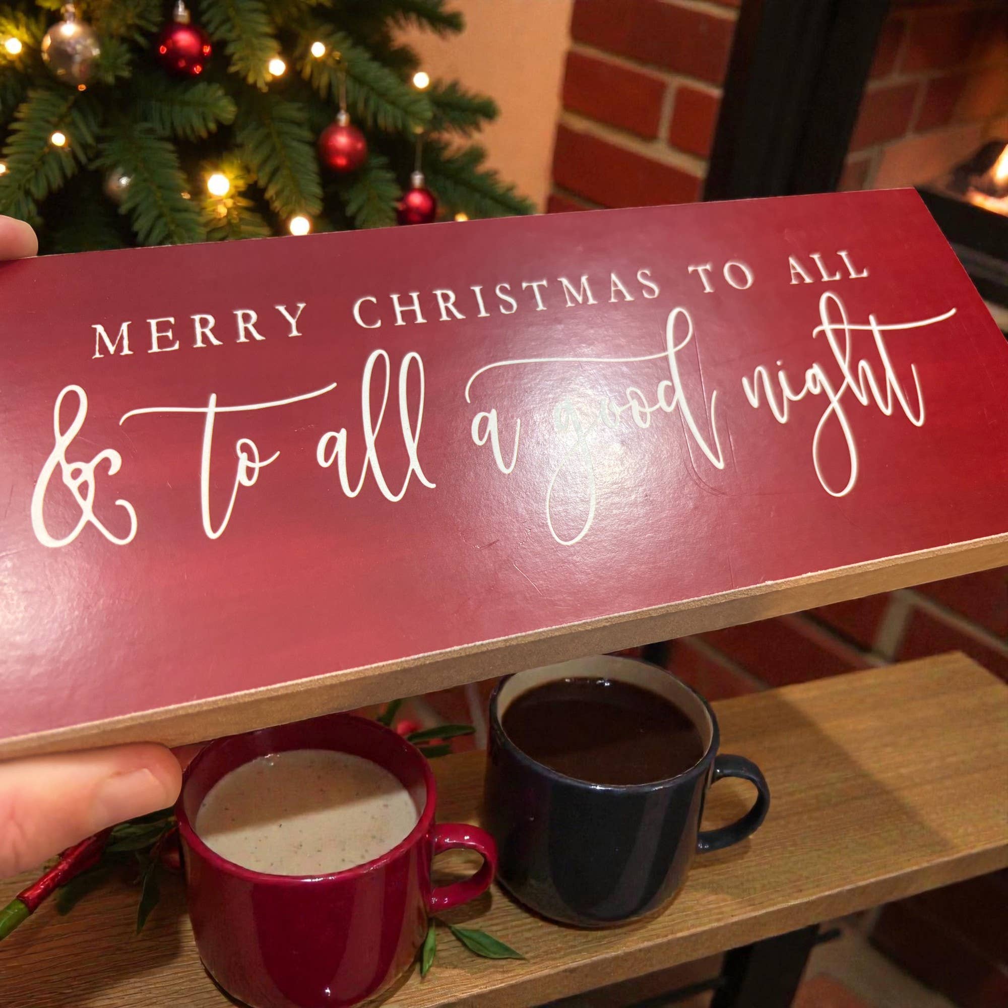 Christmas Sale, Red Wood Signs, IMPERFECT All a Good Night